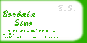 borbala simo business card